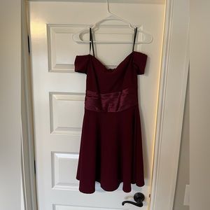 Maroon Ted Cocktail Mini Dress